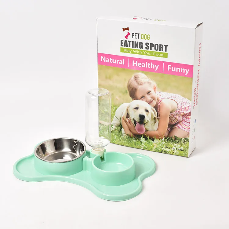 Alimentateur automatique pour animaux de compagnie bol à boire chien chat double bol nourriture eau potable chat alimentation chien de compagnie grande capacité distributeur bols VT1537