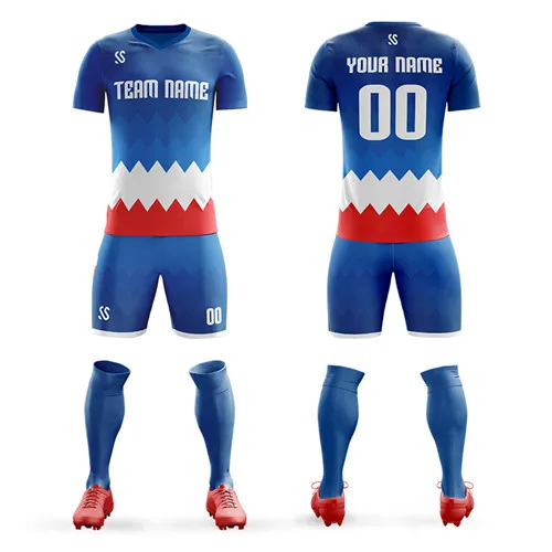 Custom Professional Adult Soccer Jerseys Set Uniforms Football Clothes Kit Cheap Breathable Football Shirt ball Tracksuit