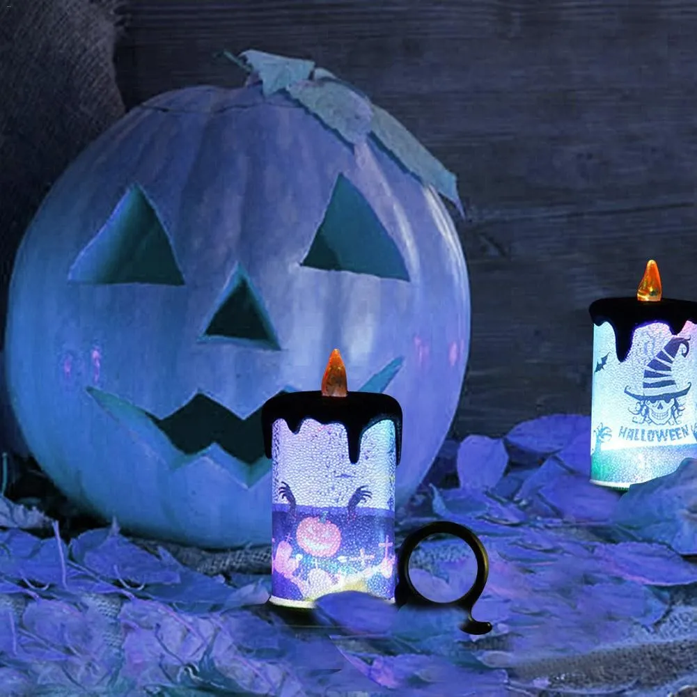 Bougie de lampe suspendue de lampe à LED d'Halloween avec LED pour la cour