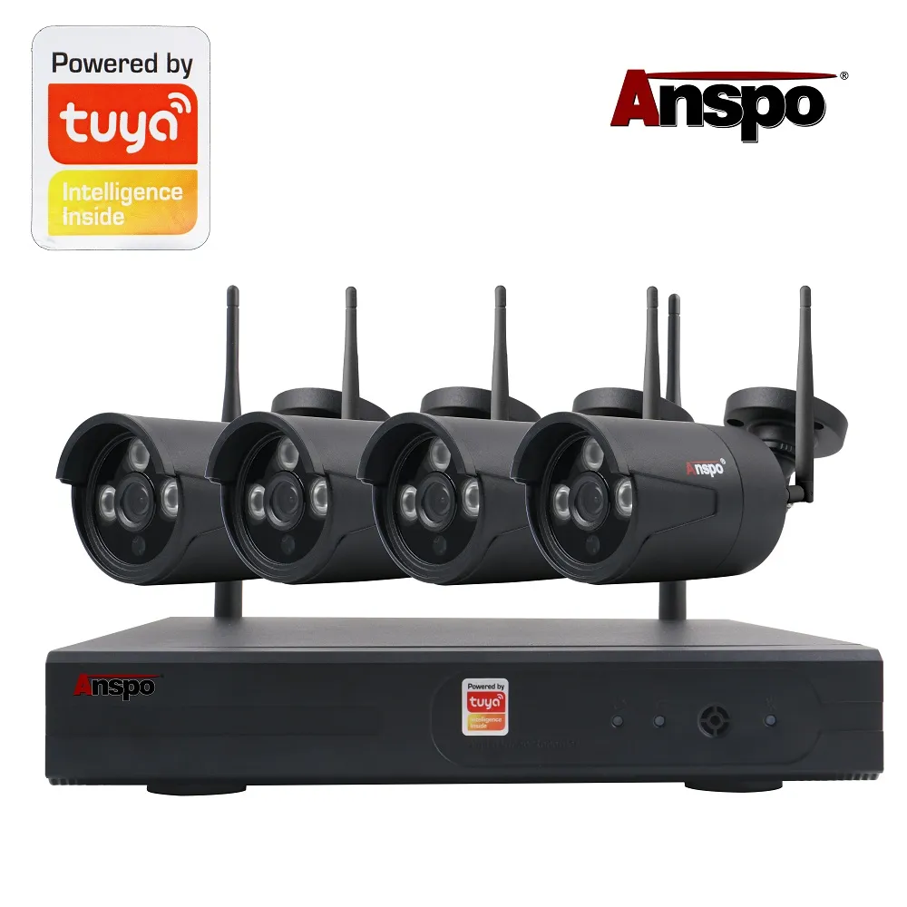 4CH TUYA APP Wireless IP Camera 4CH Wifi NVR Kit Wireless wifi ip camera nvr kit Home security