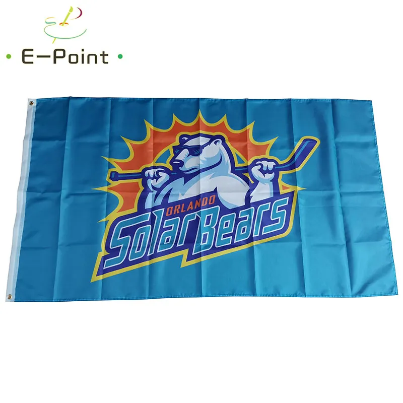 ECHL Orlando Solar niedźwiedzie flaga 3*5 stóp (90cm * 150cm) poliestrowy baner dekoracyjny latający dom ogród świąteczne prezenty