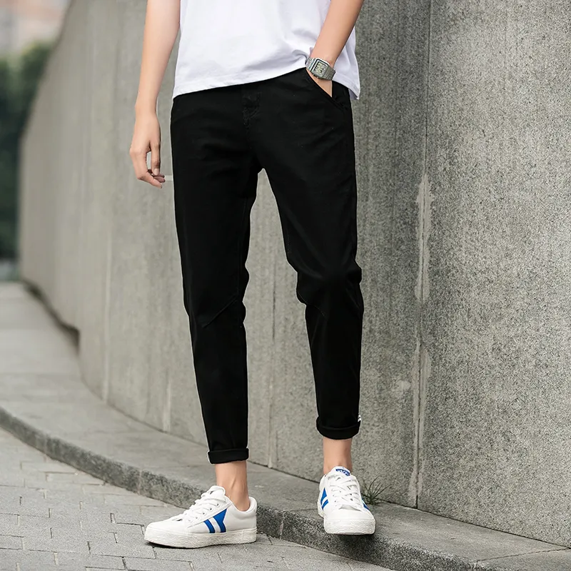 Mens Slim Fit Cotton Ankle Length Korean Pants Spring/Summer 2019  Collection From Vanilla16, $14.79