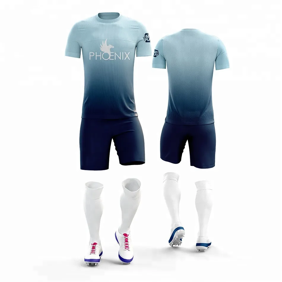 Maillots de football à sublimation complète personnalisés shorts ensembles de football Sportswear hommes uniformes de football costume d'entraînement de football maillots de football