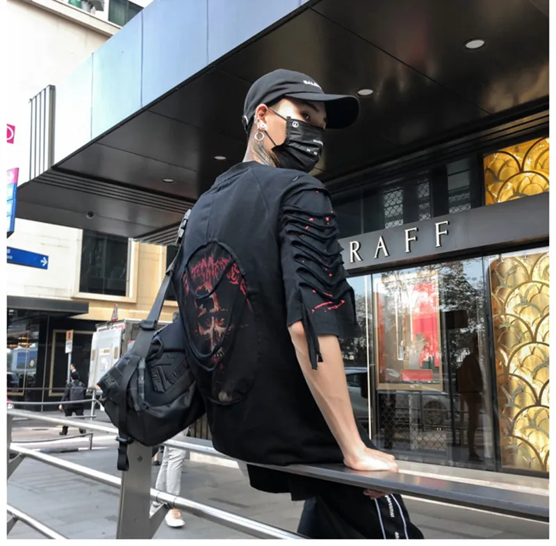 Wholesale Vintage Ripped Metal T Shirts For Men Punk Rock Wholesale Vintage Ripped Metal T Shirts For Men Punk Rock
