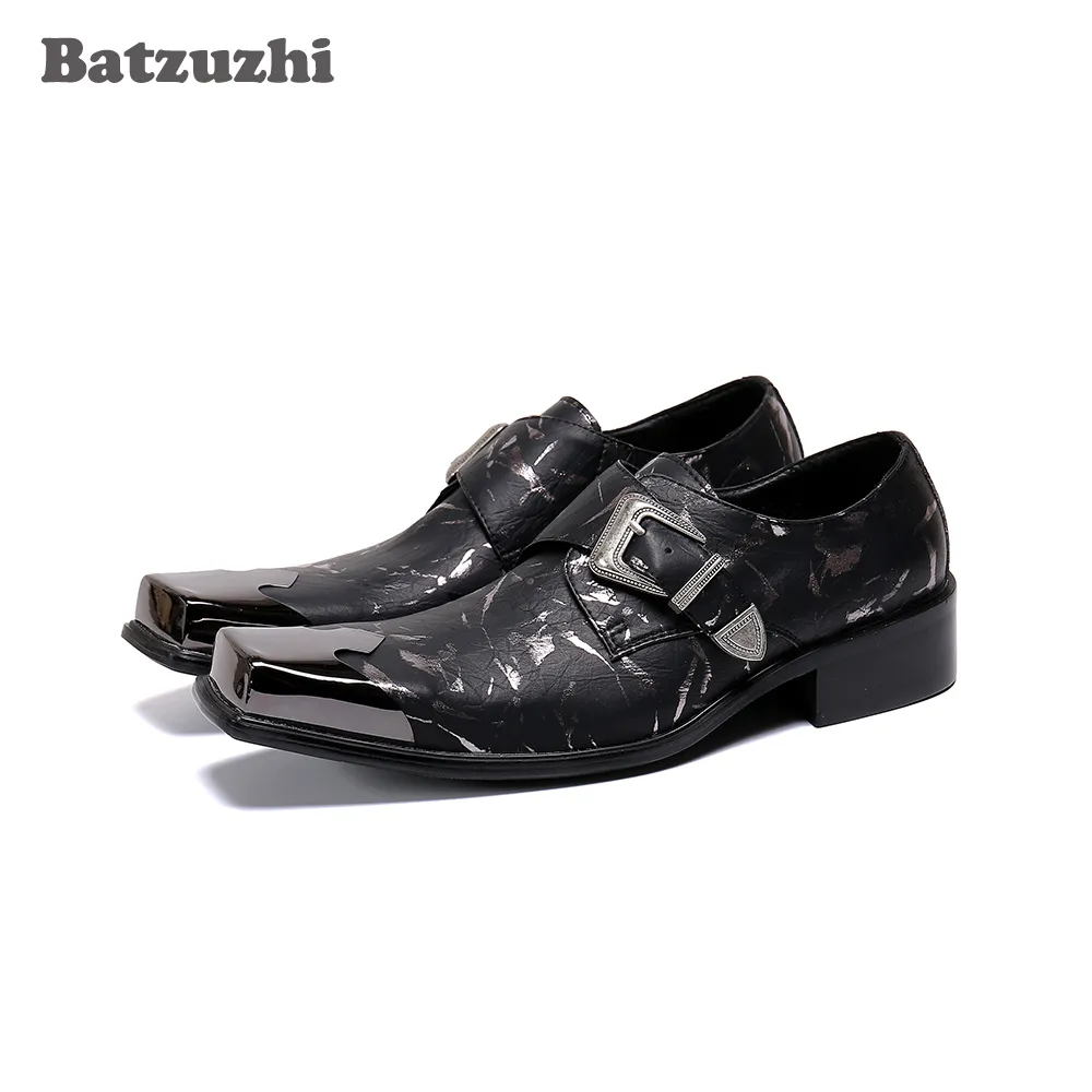 Batzuzhi Zapatos Hombre Leder Herren Kleid Schuhe Vintage Metall Kappe Designer Chaussure Homme Luxus Männlichen Formalen Party Schuhe
