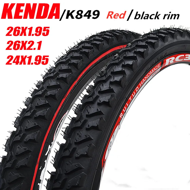 1pcs Kenda Bicycle K849 إطارات الدراجات 24 "26" *1.95 "2.1 أجزاء الدراجات الجبلية إطارات الدراجة الجبلية