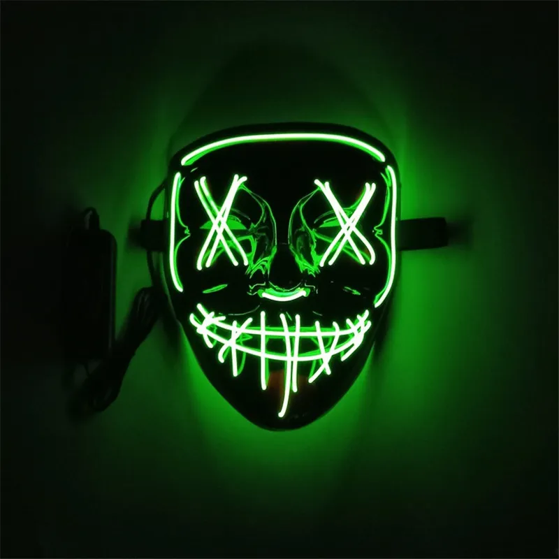 LED Light Poptrend Halloween Mask Led Funny From The Purge Election