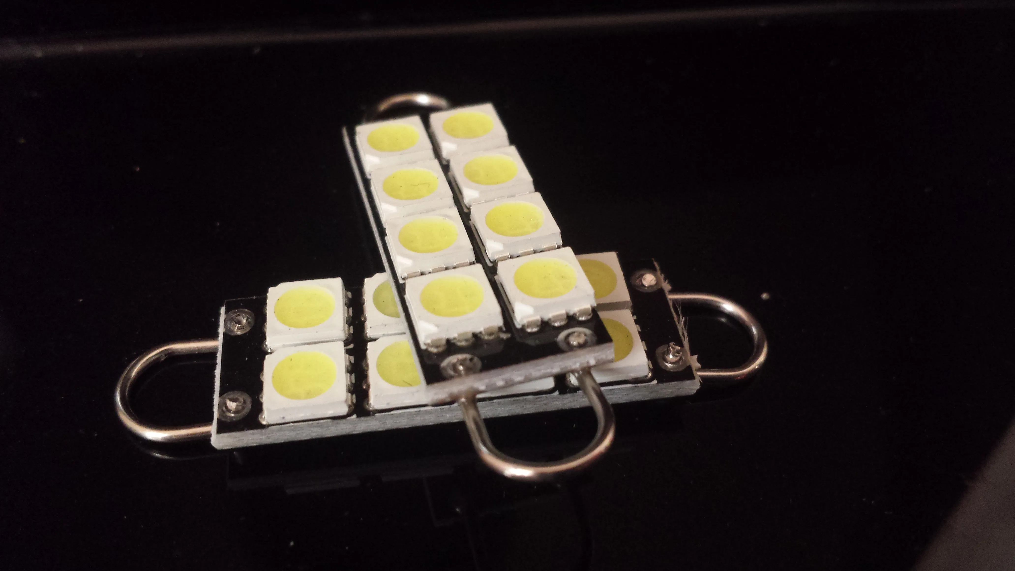 44mm Xenon White LED Festoon Bulbs - Bright 8SMD Lights for Car ...