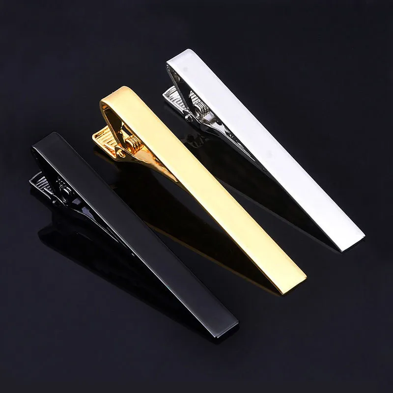 Men's Metal Tie Pin Clip Steel Bar Silver Clasp Necktie Wedding Tie Bar  Jewelry