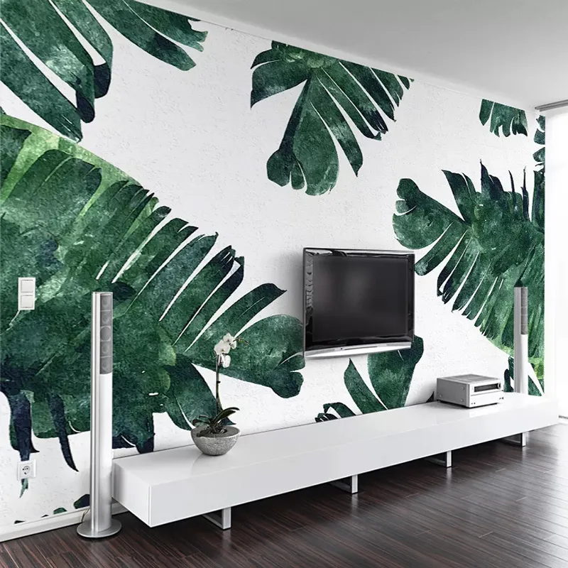 3D Wallpaper Modern Simple Banana Plant Leaf Photo Wall Murals Living Room TV Sofa Bedroom Background Art Wall Papers Home Decor