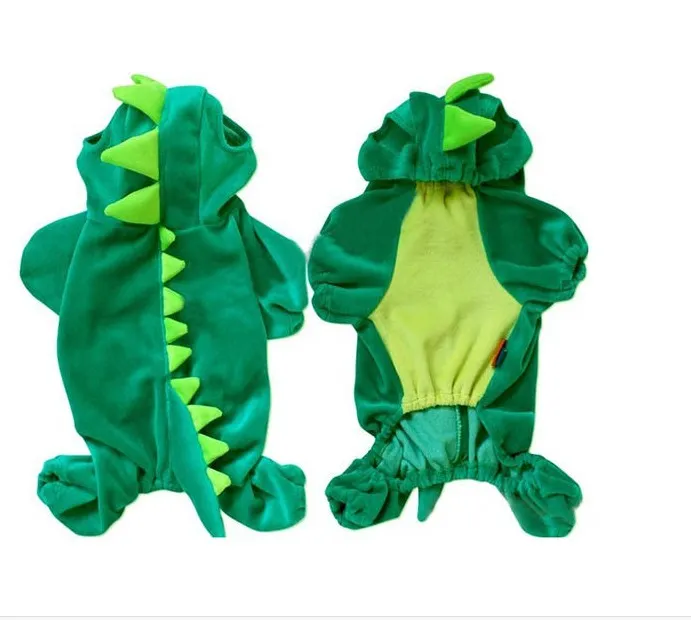 Hurtownia Dog Pet Halloween Kostium XS S M L XL Pet Dogs Green Coat Stroje Freedropshipping