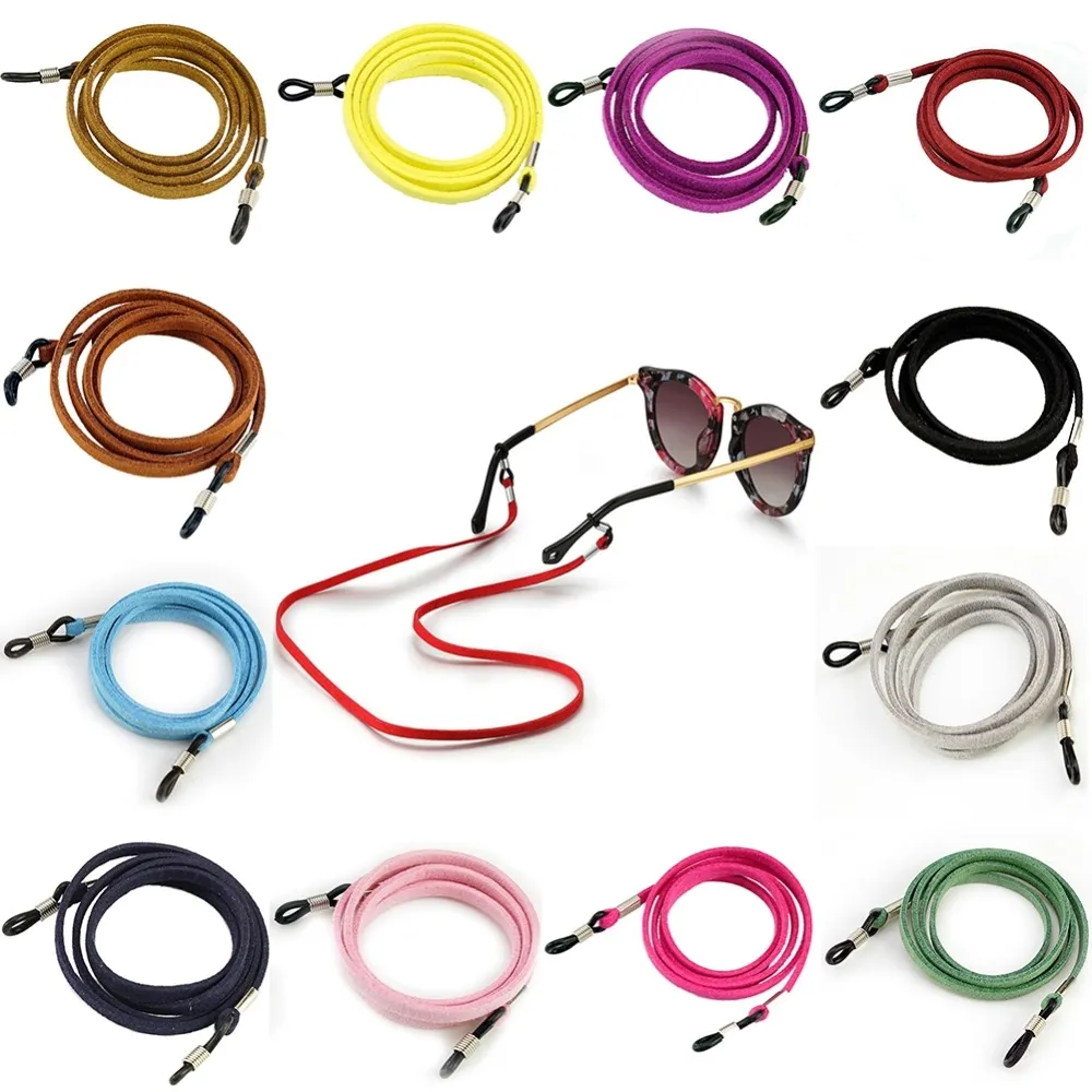 Estilo Joker, cordones de cuero coloridos para gafas, antideslizantes, correa para gafas, cordón para el cuello, gafas de sol, cuerda, accesorios para gafas