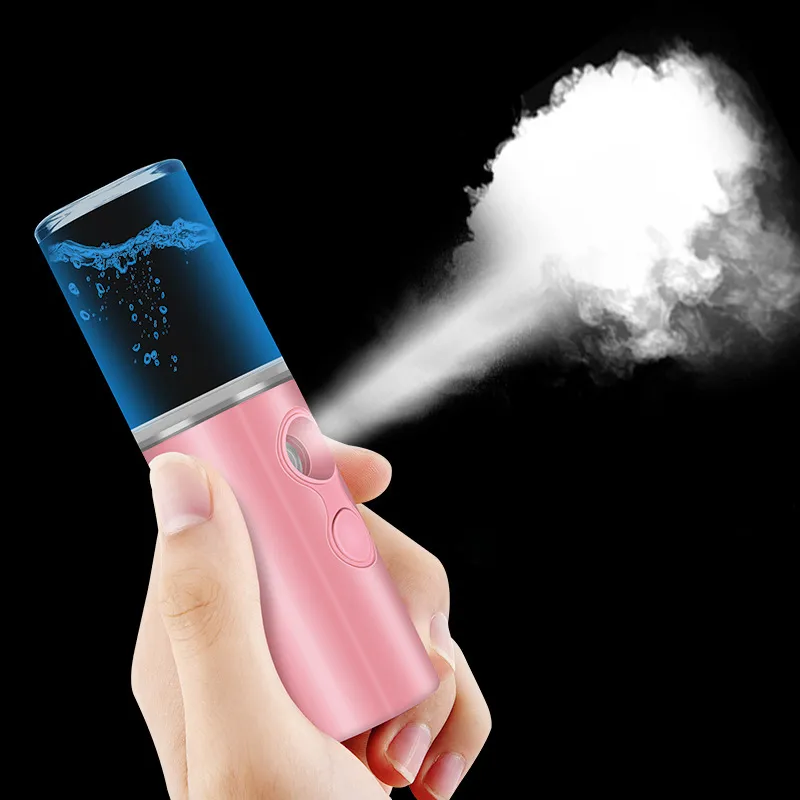 Portable Mini Air Humidifier USB Rechargeable 25ML Handheld Beauty Spray Apparatus Nano spray water Diffuser Milk Oil Steamed Face Hydrating