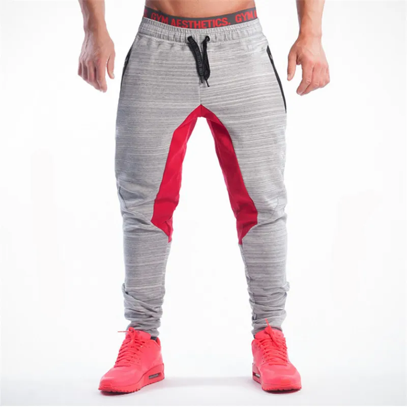 Fashion-Mens Bodybuilding Pants Gym Workout Jogger Pants Sport Athletic Slim Fit Sweatpants Men Chandal Hombre Gorilla Wear Animal262b