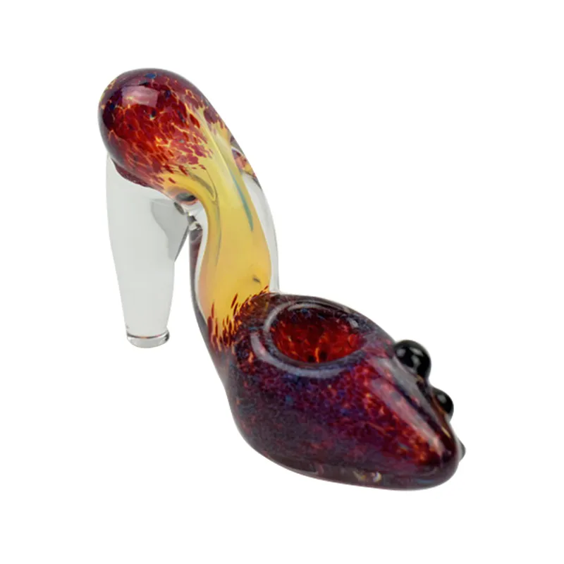 Elevate Your Smoking Experience with the Sleek and Stylish Red High Heel Glass Hand Pipe, Crafted with High-Quality Materials