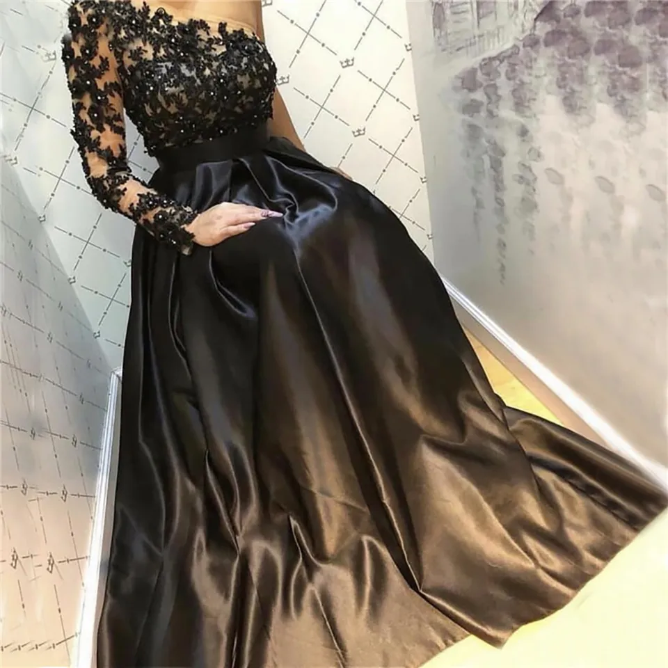 one shoulder long sleeve black formal dress Marcella Women's Manhattan One Shoulder Gown