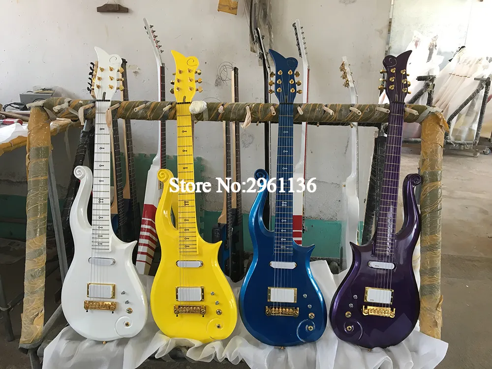 Multi Color Available In STOCK Diamond Series Prince Cloud Electric Guitar Alder Body, Maple Neck, Love Symbol Inlay, Wrap Arround Tailpiece