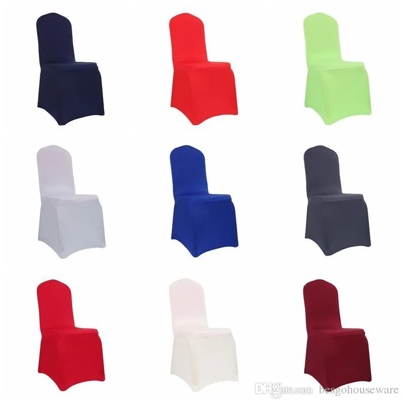 Wholesale 22 Color Decoration Wedding Party Chair Covers Solid Color Spandex Stretch Chair Cover For Weddings Banquet Party Hotel BC BH0681