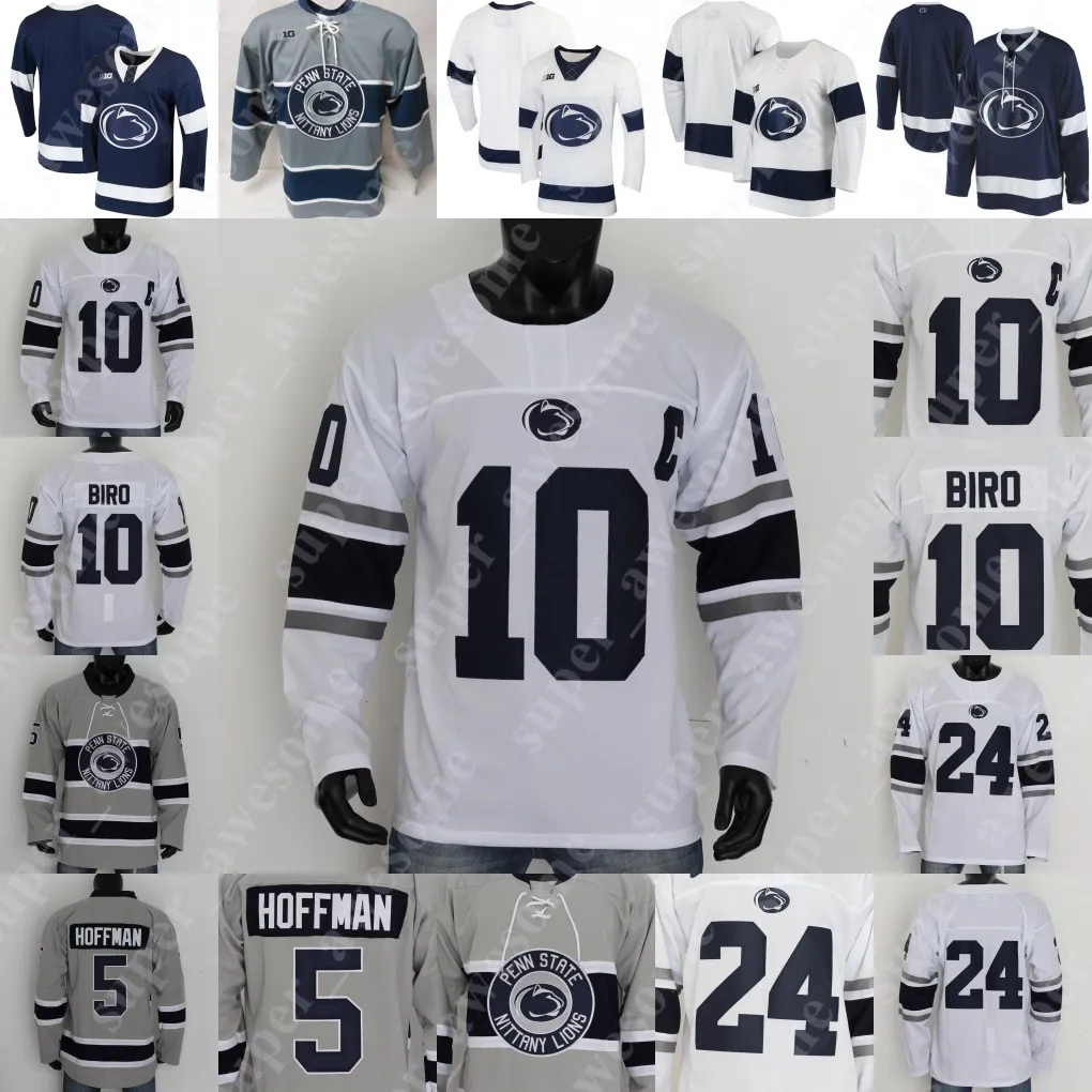 Penn State Nittany Lions Hockey Jersey Connor MacEachern Clayton Phillips Sam Sternschein Jared Westcott Chase McLane Mason Snell Bobby Hampton Alex Stevens