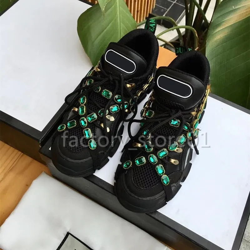 Flashtrek Sneaker With Removable Crystals Mens Luxury Brand Designer