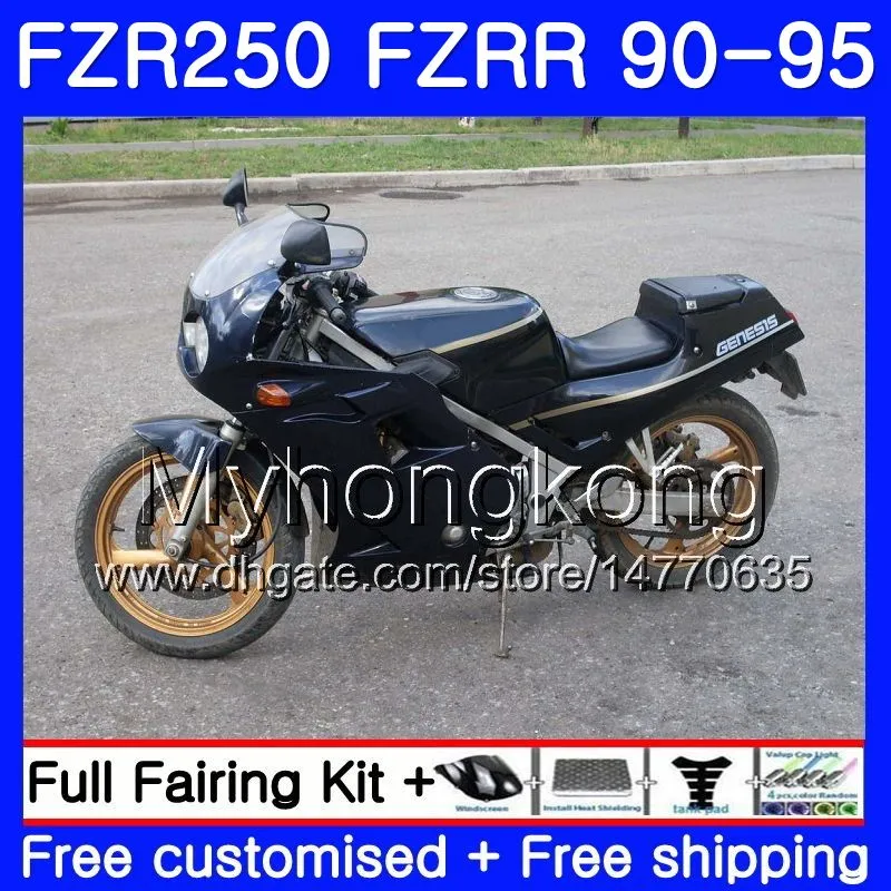 FZRR Per YAMAHA FZR-250 FZR 250R stock nuovo nero FZR250 90 91 92 93 94 95 250HM.14 FZR 250 FZR250R 1990 1991 1992 1993 1994 1995 Kit carenatura