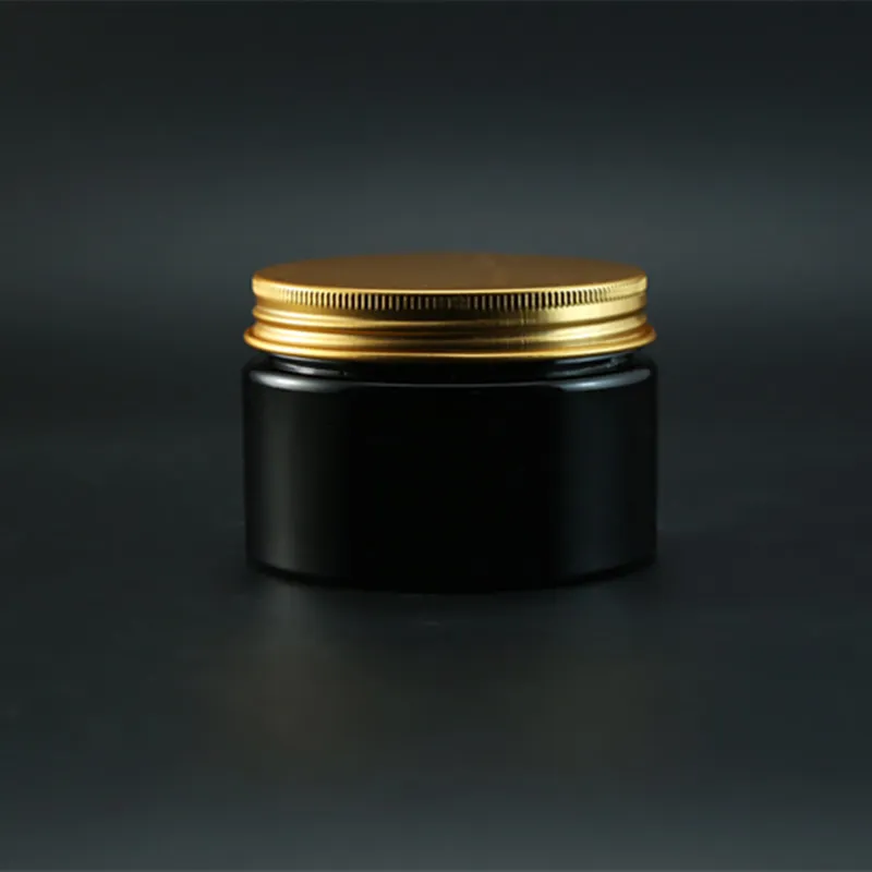 ULTRA JARS Barattolo in vetro ultravioletto a bocca larga da 100 ml con coperchio a vite nero, ermetico, a prova di odore, a prova di perdite