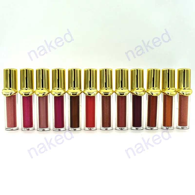 Langanhaltender, matt schimmernder Lipgloss, 12 Farben, kein Logo, flüssiger Lippenstift, kein Cup-Stick, glänzende Lippen, Kosmetika akzeptieren Private Label