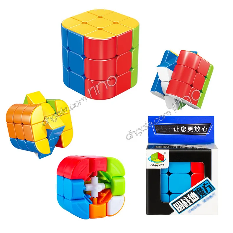 Cylinder Puzzle Cube Cylindrical Magic Cube Twist Toys Learning Educational Intelligence Game Decompression Adults kids toy Children Gifts