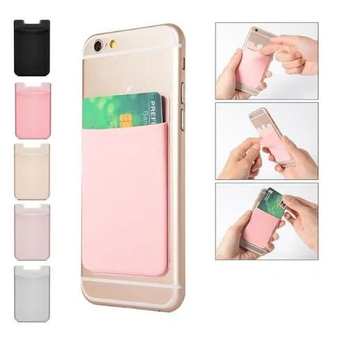 2021 Universele Elastische Lycra Mobiele Telefoon Case Portefeuilles Credit ID Card Houder Pocket Adhesive Sticker voor iPhone 12 Mini 11 Pro X XS MAX XR