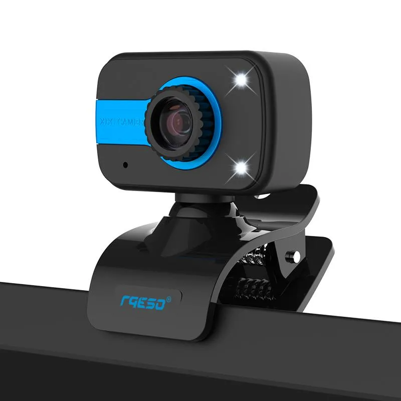 Webcam USB Caméra haute définition 10 mégapixels avec microphone intégré Clip rotatif à 360 degrés pour ordinateur de bureau Skype