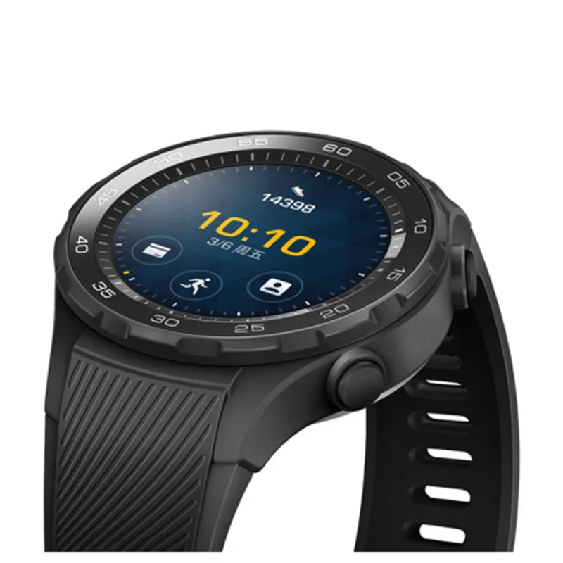 Original Huawei Watch 2 Smart Watch Support LTE 4G Telefonsamtal GPS NFC Heart Rate Monitor ESIM Armbandsur för Android iPhone Vattentät