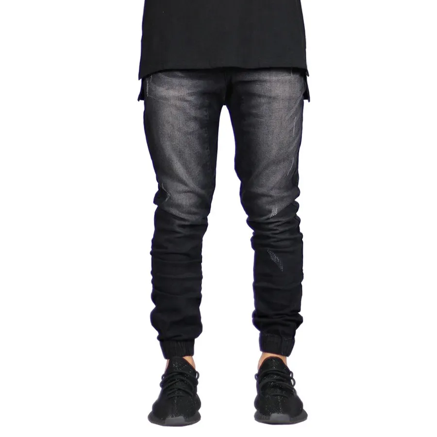 Herren Jeans High Street Hip Hop-Hosen nehmen Feet Jeans 3 Farbe Schwarz Large Size asiatische Größe 29-38