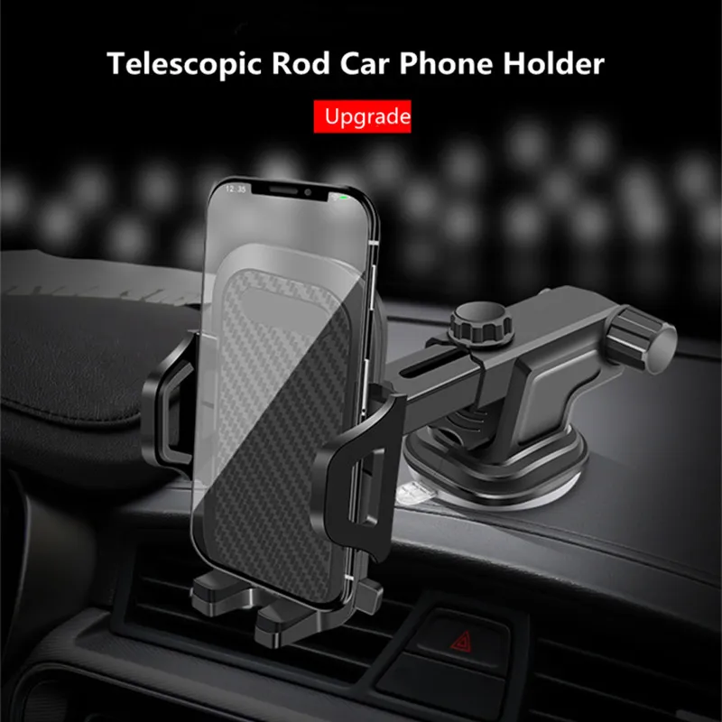 Luxury Car Phone Holder For iPhone 15 14 Plus 13 12 11 Pro Windshield Car Mount Phone Stand Car Holder For Samsung S23 S22 Note 20