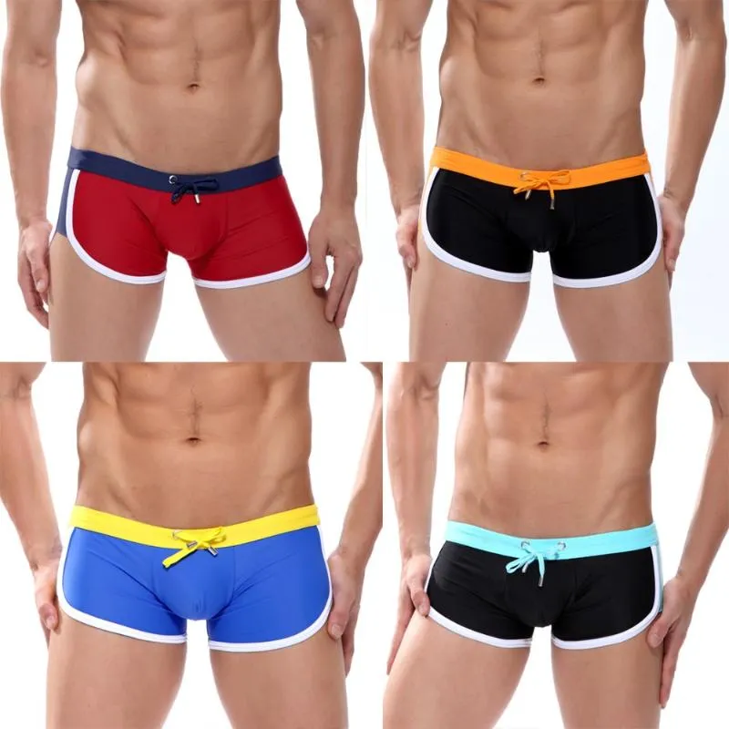 Mens sunga Fast Dry Nylon Manview Shorts nadar com ternos Europa Tamanho Sexy Smmer Praia Shorts Com Mens Verão (M20-1)