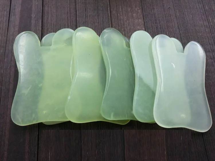 Hög kvalitet! Natural Jade Stone Gua Sha Board Square Form Massage Hand Massager Avkoppling Hälso- och sjukvård Facial Massager Tool 7.5 * 5.5cm