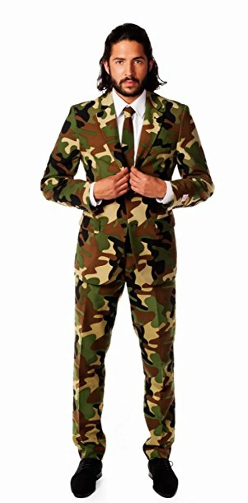 Özelleştirmek Designe Kamuflaj Damat Smokin Notch Yaka Groomsmen Gelinlik En Popüler Erkekler Örgün Parti Balo Suit (Ceket + Pantolon + Kravat) 765