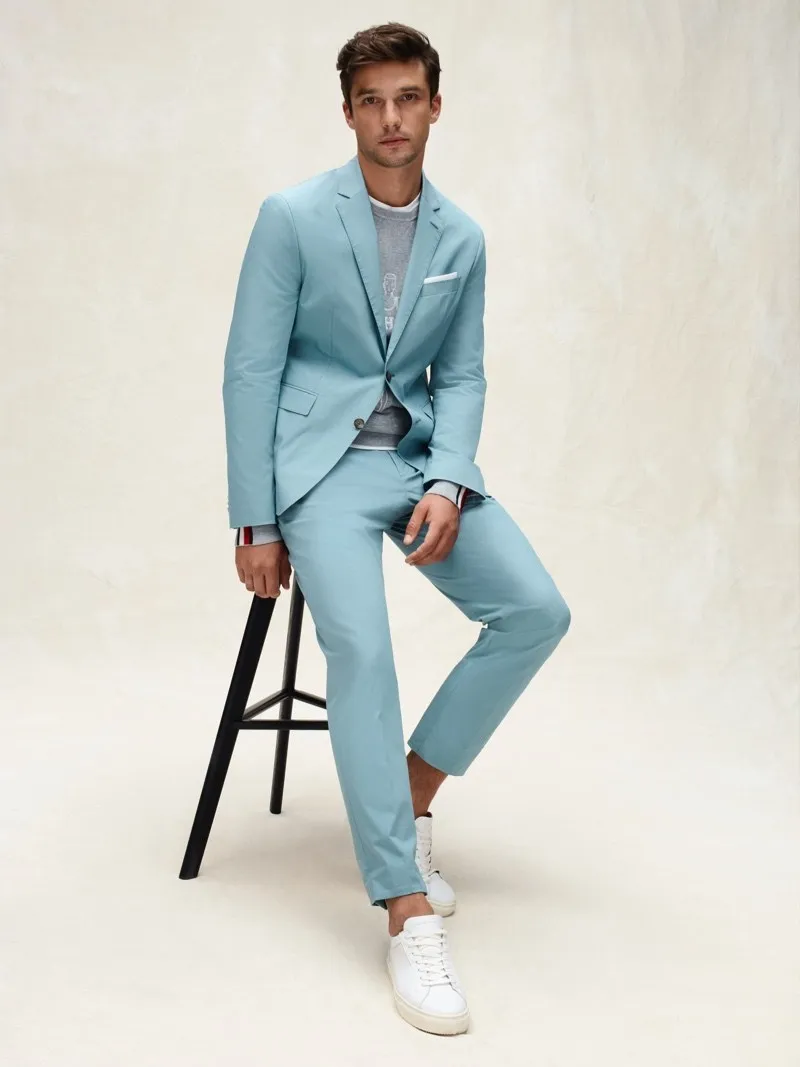 Mint Green Slim Fit Light Blue Suit Wedding With Peaked Lapel For Beach,  Groomsmen, Wedding, Formal Prom Pan2301 From E300l, $103 | DHgate.Com