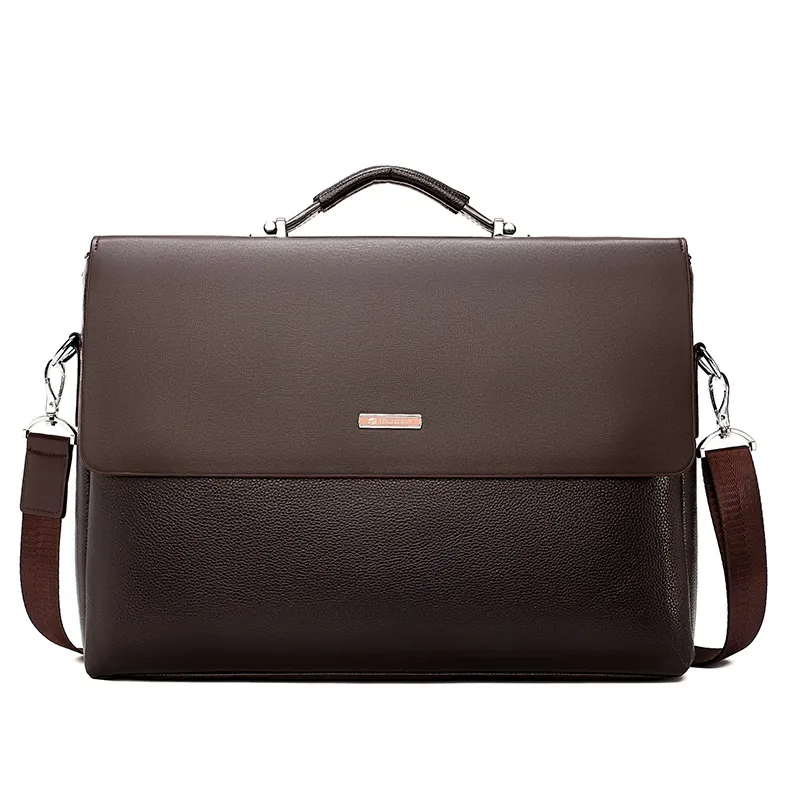 Business Men Incline Mencase en cuir ordinateur portable sac à main Homme décontracté pour avocat sac à épaule