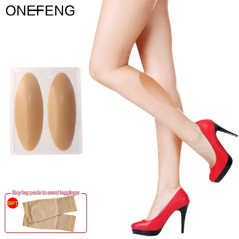 ONEFENG silicone leg onlays body beauty soft pad correction of leg type conceal weaknesses factory direct selling