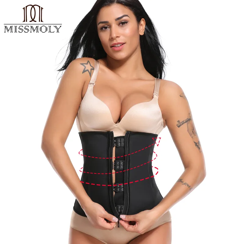 Miss Moly Womens Waist Trainer Lower Stomach Corset Top With