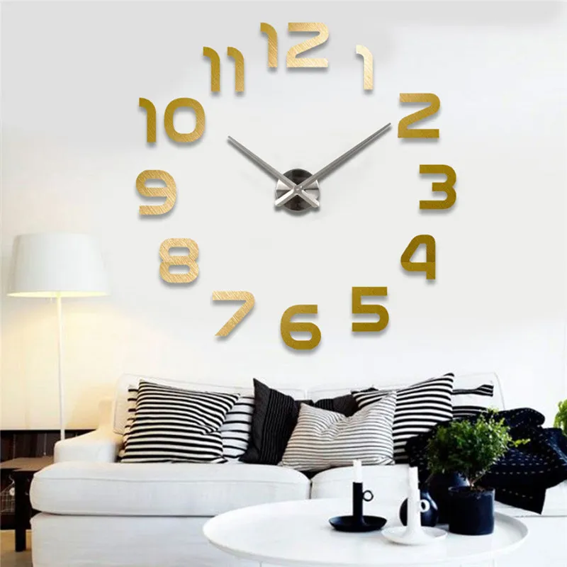 Reloj Gigante De Pared 3d Moda Grande De Cuarzo Y Acrilico