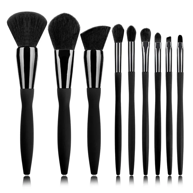 Black Brushes Set Sexy Little Cintura Bottom Maquiagem Brush Beauty 9pcs De Alta Qualidade Conjuntos Grátis Navio 3