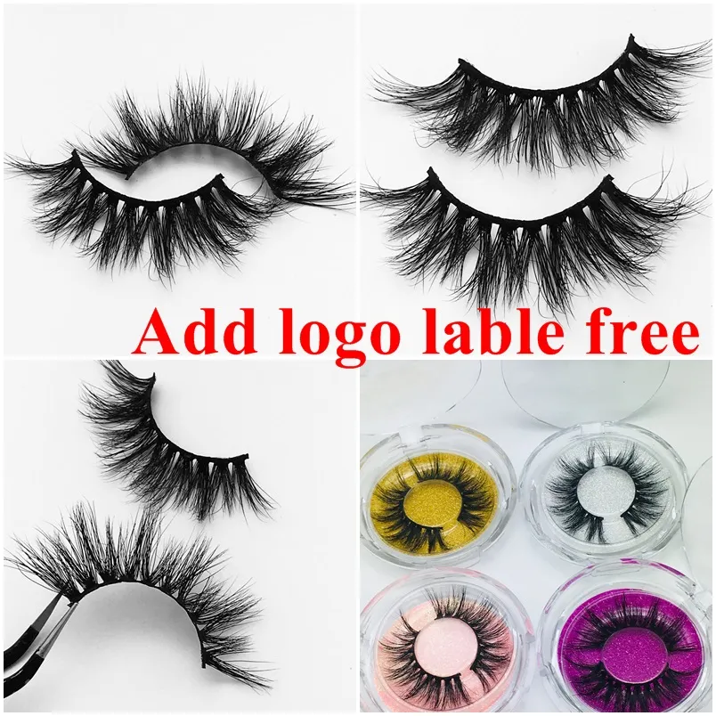 2019 Nieuwste 25 mm Lange 3D Mink Eyelashes Private Label Extensions Dramatische Dikke Mink Wimpers Cruly Free Fluffy Natural False Washes DHL