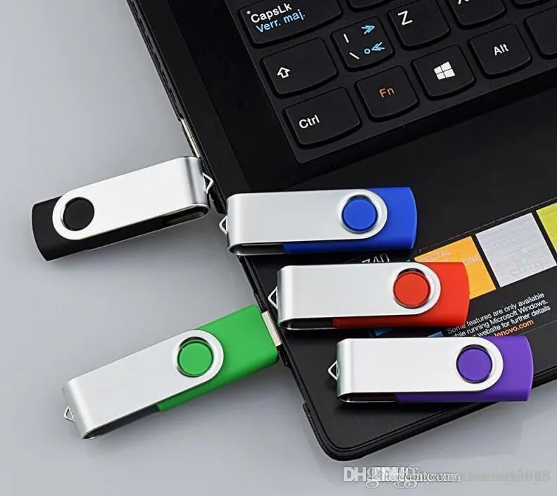 HK Bulk 10st Mall Metal Rotating USB 2 0 flash Drive Pen Drive Thumb Memory Stick 64m 128m 256m 512m 1G 2G 4G 8G 16G 32G för PC LA245F