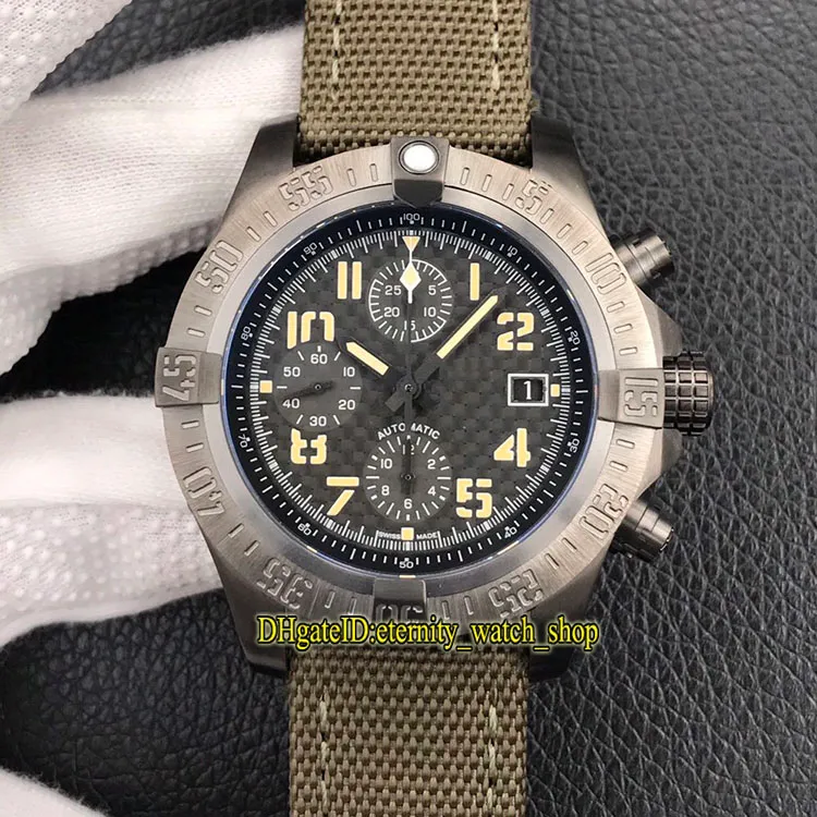 Лучшая версия BLSF Super II 45mm Bandit M13371 ETA A7750 Chronograph Chronographic Автоматическое движение Титановый чехол Мужские часы Sapphire Stop