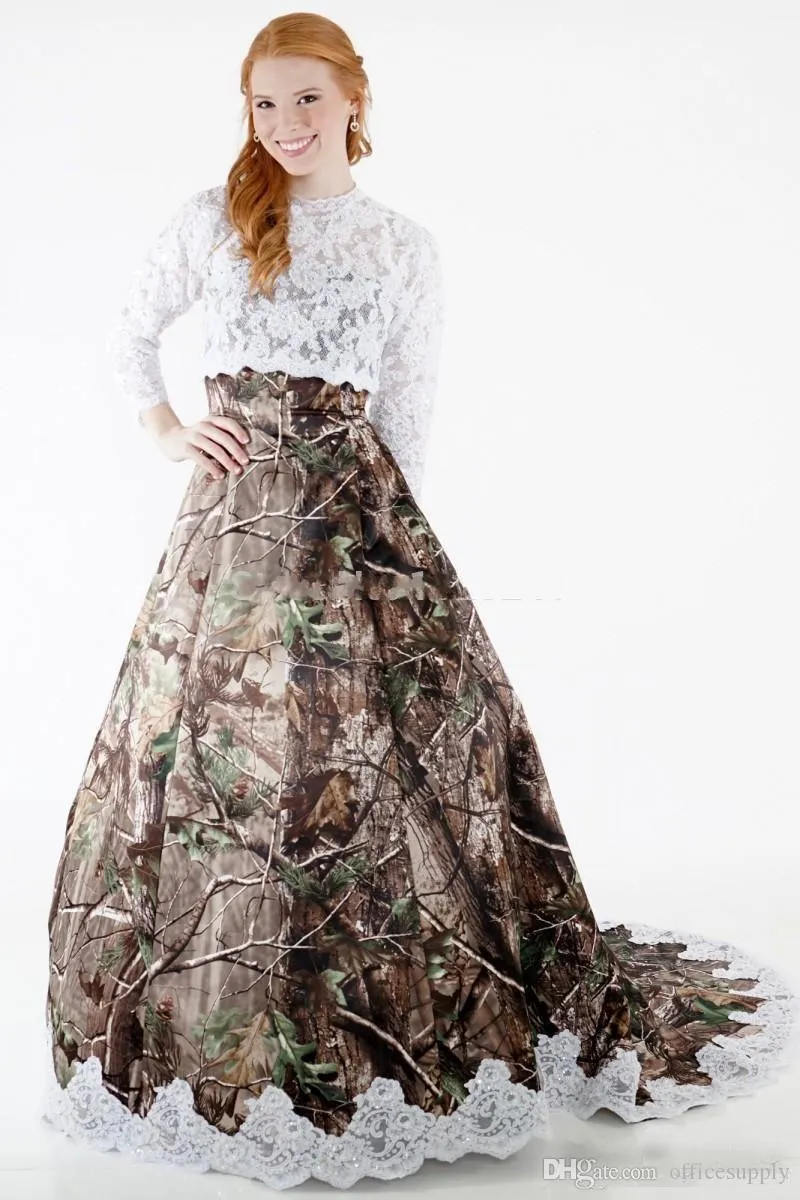 camo wedding dresses