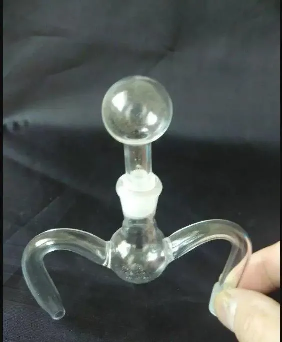 Forchetta trasparente per prendere gli accessori per bong in vetro ﾠ, Pipa colorata Pipa in vetro curvo Pipa per bruciatore a nafta Pipa ad acqua Dab Rig Glass