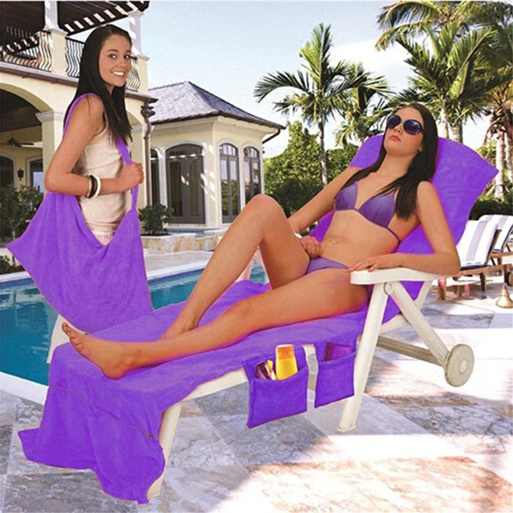 Nieuwe strandstoelhoes 9 kleuren loungestoelhoes dekens draagbaar met riem strandlakens dubbellaags dikke deken funda para silla de playa