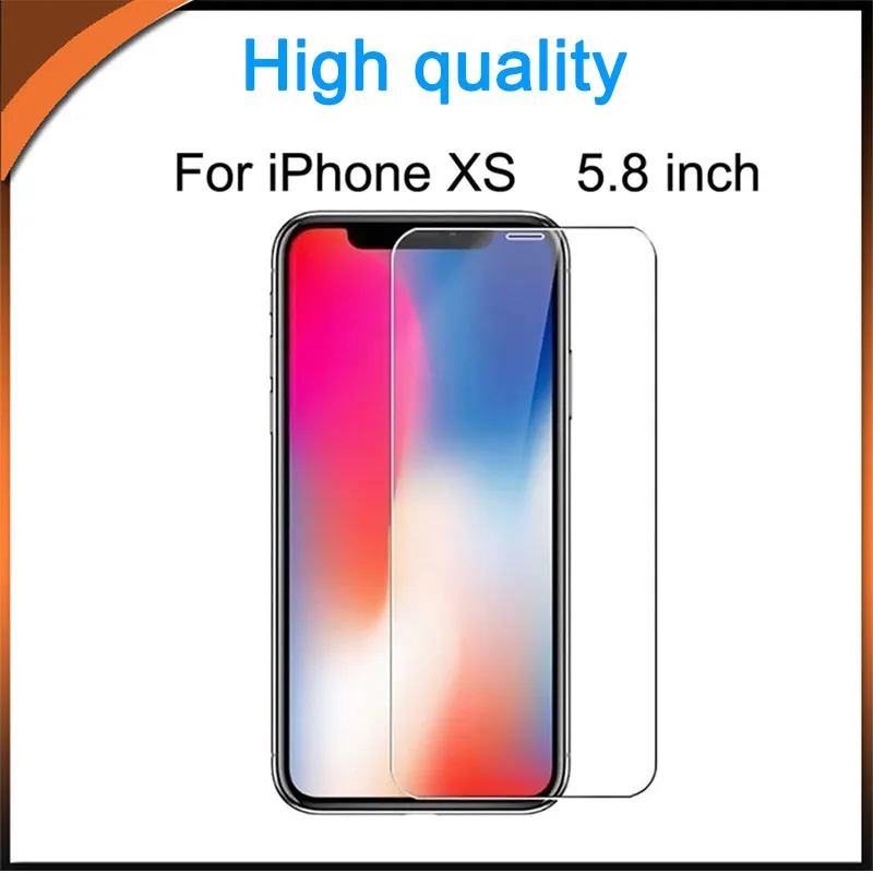 Pour iphone Xs/XR/Xs Max 2.5D 0.26mm 9H Protecteur d'écran en verre trempé avec paquet 10in1 Livraison gratuite