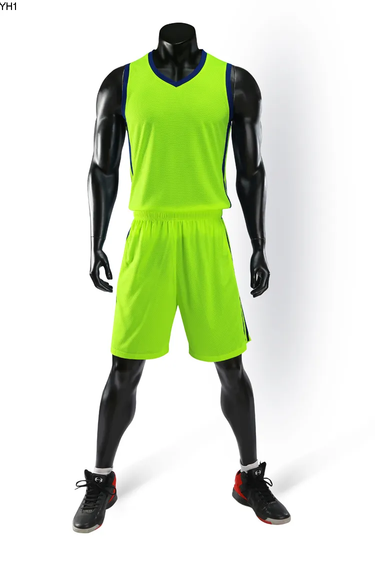 2019 جديد فارغة كرة السلة الفانيلة المطبوعة شعار رجل حجم S-XXL رخيصة الثمن الشحن سريع نوعية جيدة A006 الأخضر GR003NQ